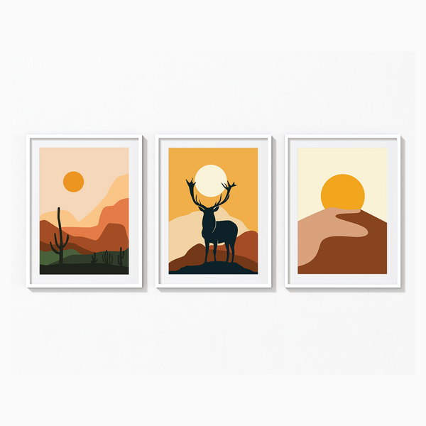 Set of 3 Landscape Modern Wall Art