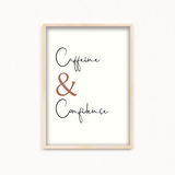Caffeine & Confidence Wall Art