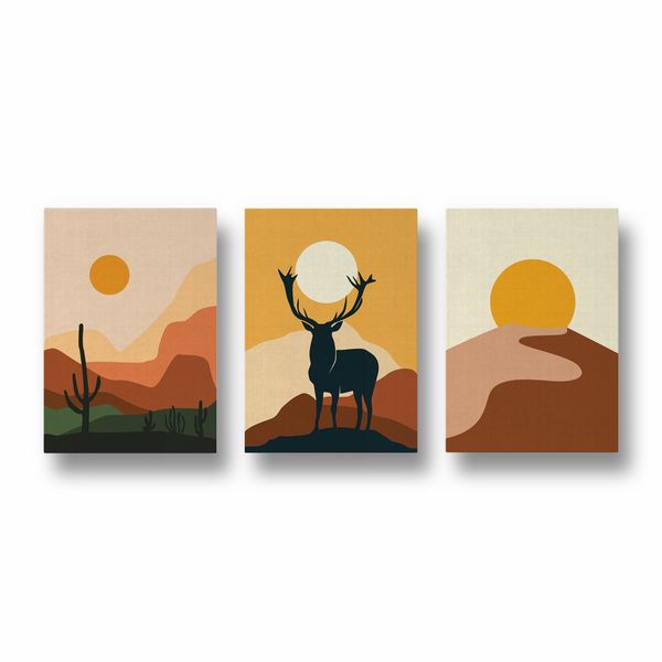 Set of 3 Landscape Modern Wall Art