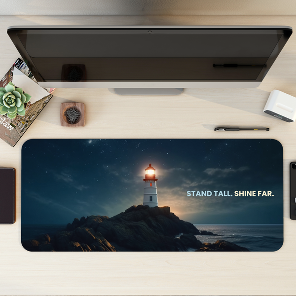 Stand Tall Shine Far Desk Mat | Desk Pad | Mouse Pad