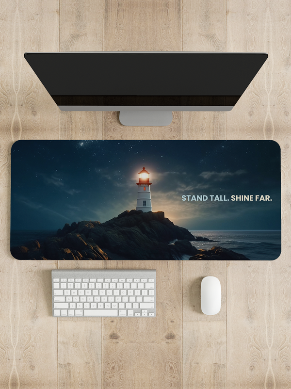 Stand Tall Shine Far Desk Mat | Desk Pad | Mouse Pad