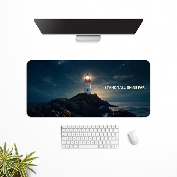 Stand Tall Shine Far Desk Mat | Desk Pad | Mouse Pad