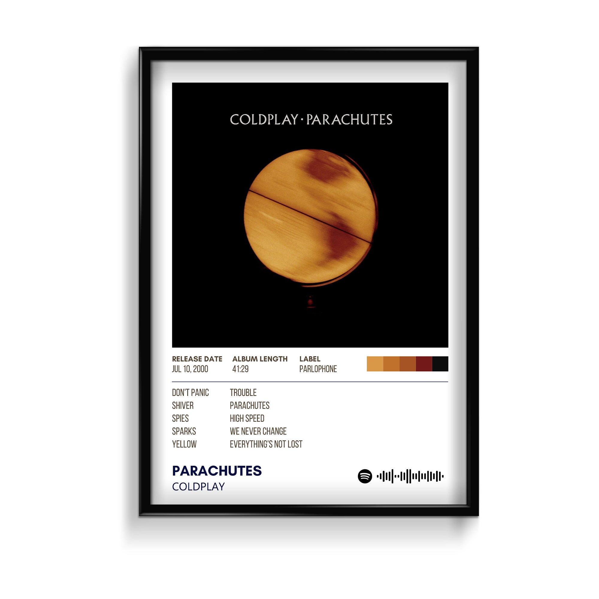 Parachutes by Coldplay Album Poster
