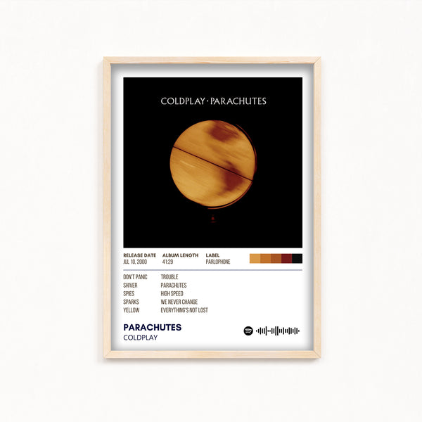 Parachutes by Coldplay Album Poster