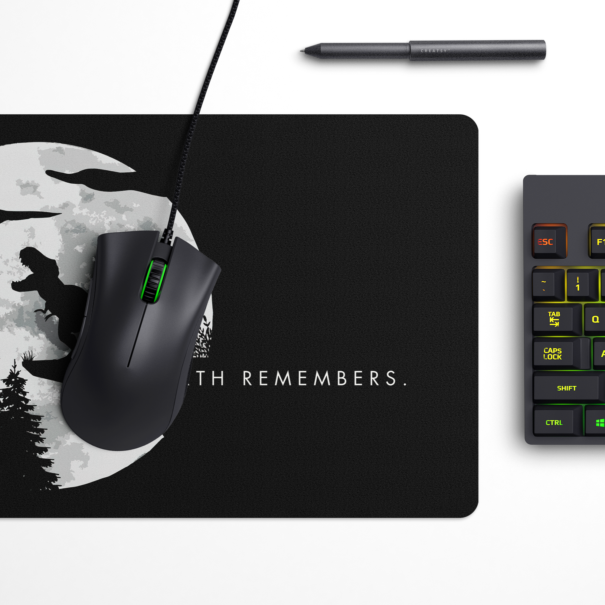 Earth Remembers Dinosaur Desk Mat | Desk Pad | Mouse Pad