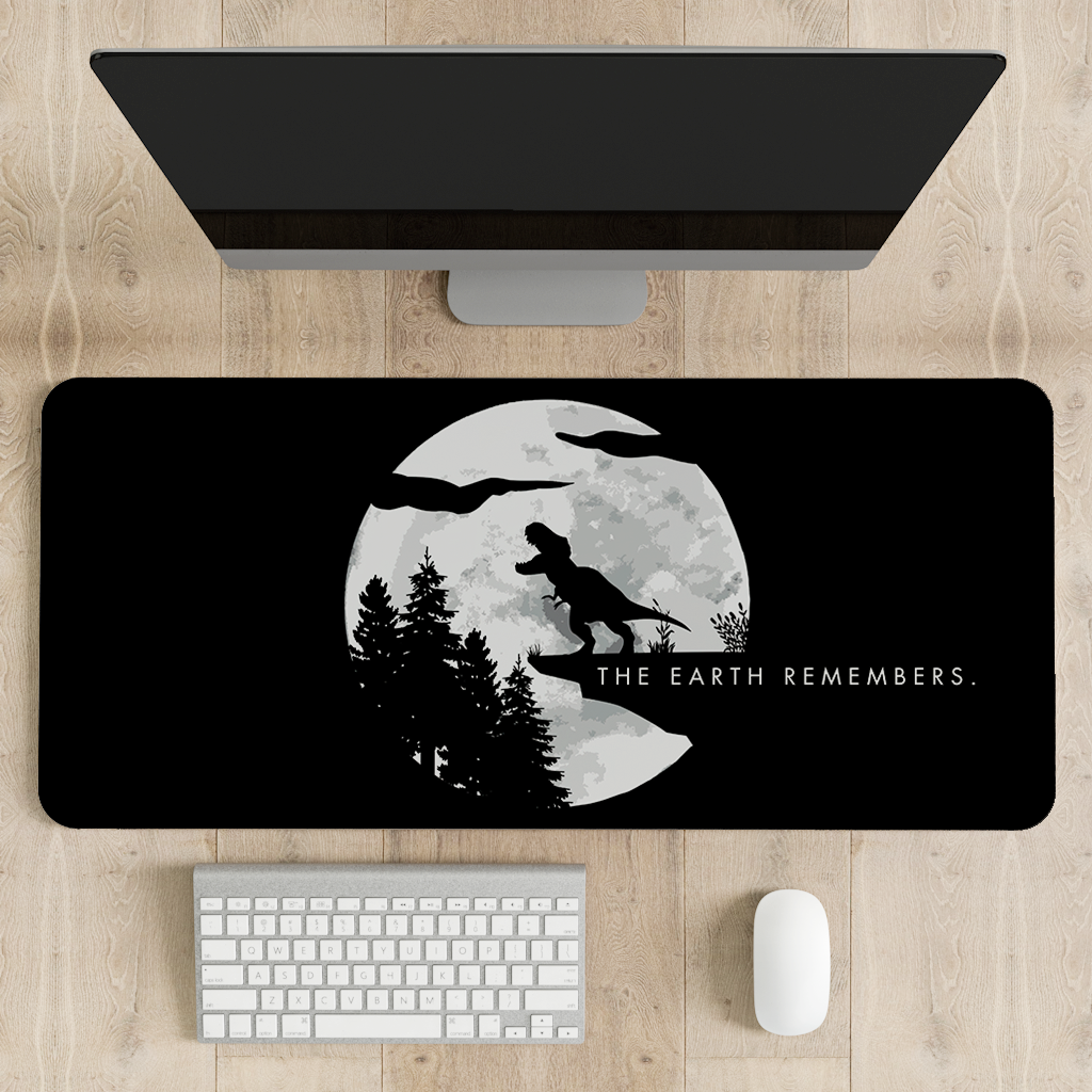 Earth Remembers Dinosaur Desk Mat | Desk Pad | Mouse Pad