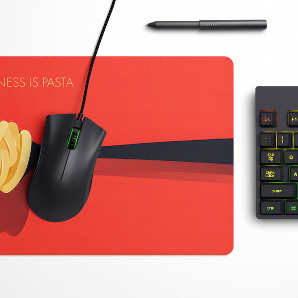 Happiness is Pasta Desk Mat | Desk Pad | Mouse Pad