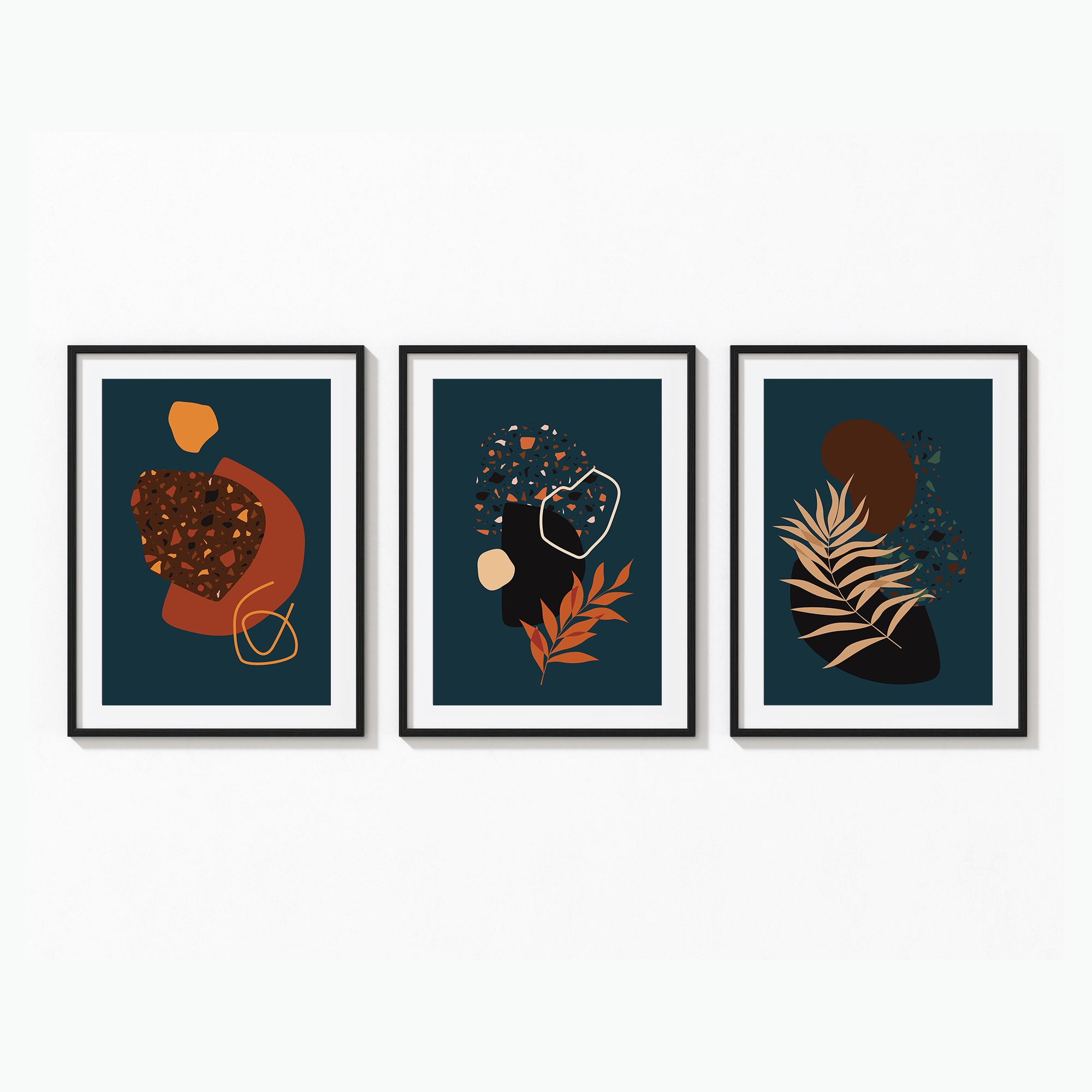 Set of 3 Abstract Modern Wall Art