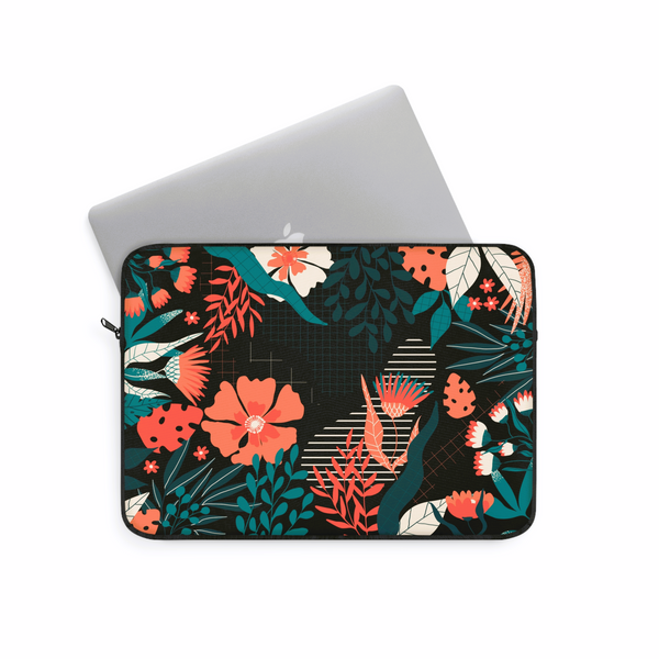 Dark floral Laptop Sleeve (Macbook, HP, Lenovo, Asus, Others)