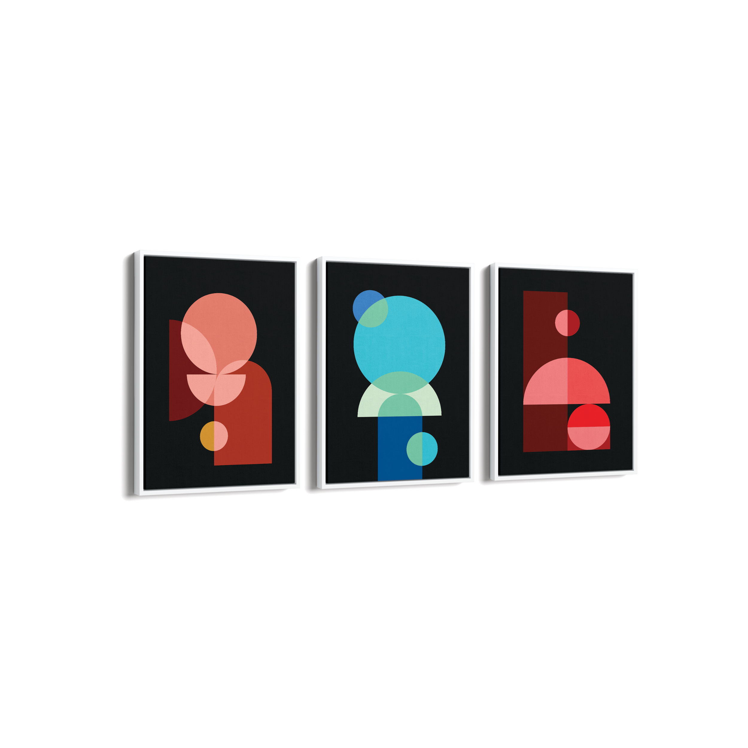 Set of 3 Geometric Modern Wall Art