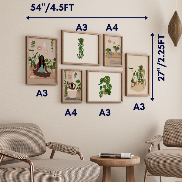 Set of 6 Scenes of life Wall Art