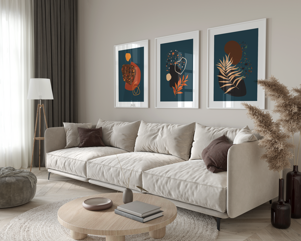 Set of 3 Abstract Modern Wall Art