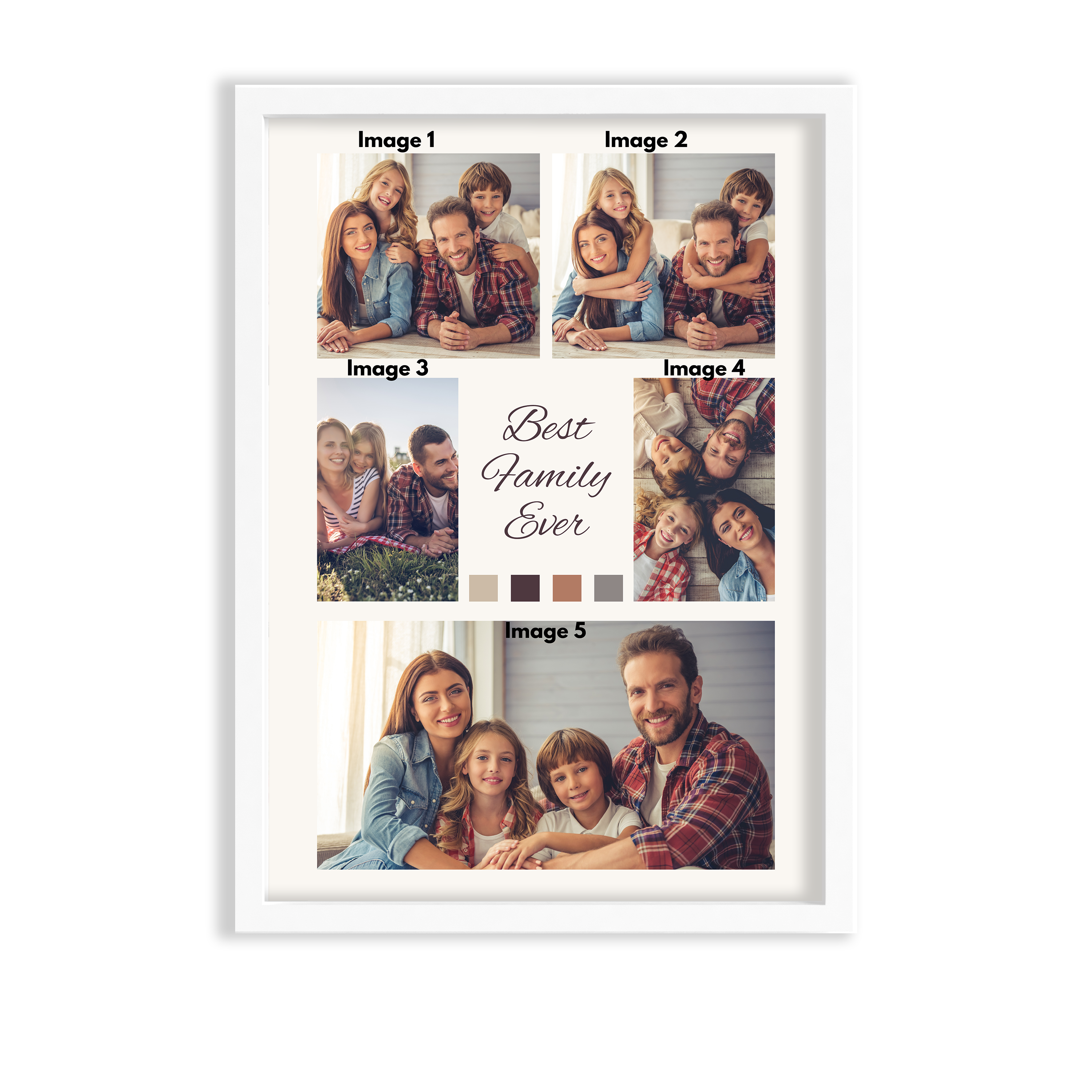 Best Family ever 5 Image Custom Collage Wall Art