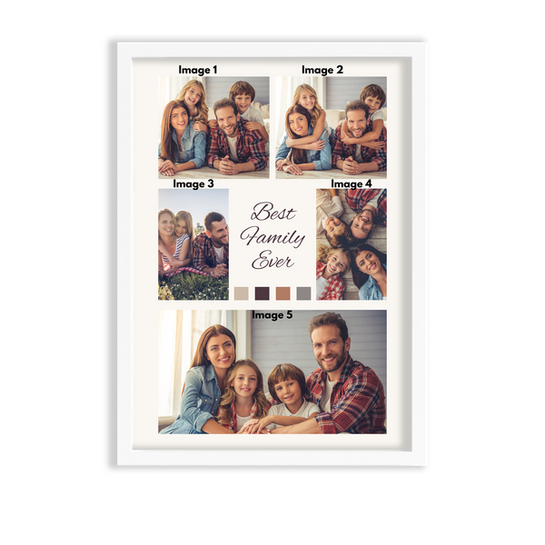 Best Family ever 5 Image Custom Collage Wall Art