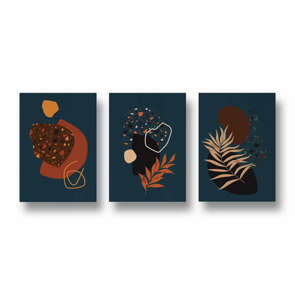 Set of 3 Abstract Modern Wall Art