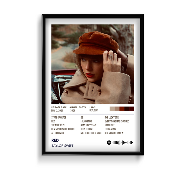 Red by Taylor Swift Album Poster