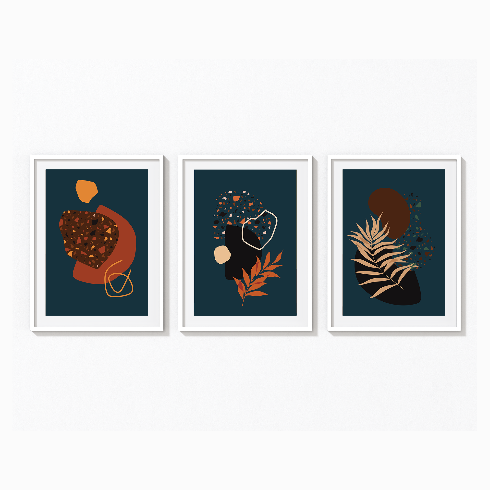 Set of 3 Abstract Modern Wall Art