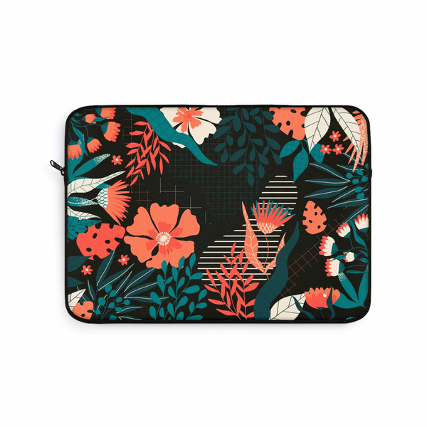 Dark floral Laptop Sleeve (Macbook, HP, Lenovo, Asus, Others)