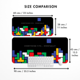 Tetris Dark Desk Mat | Desk Pad | Mouse Pad