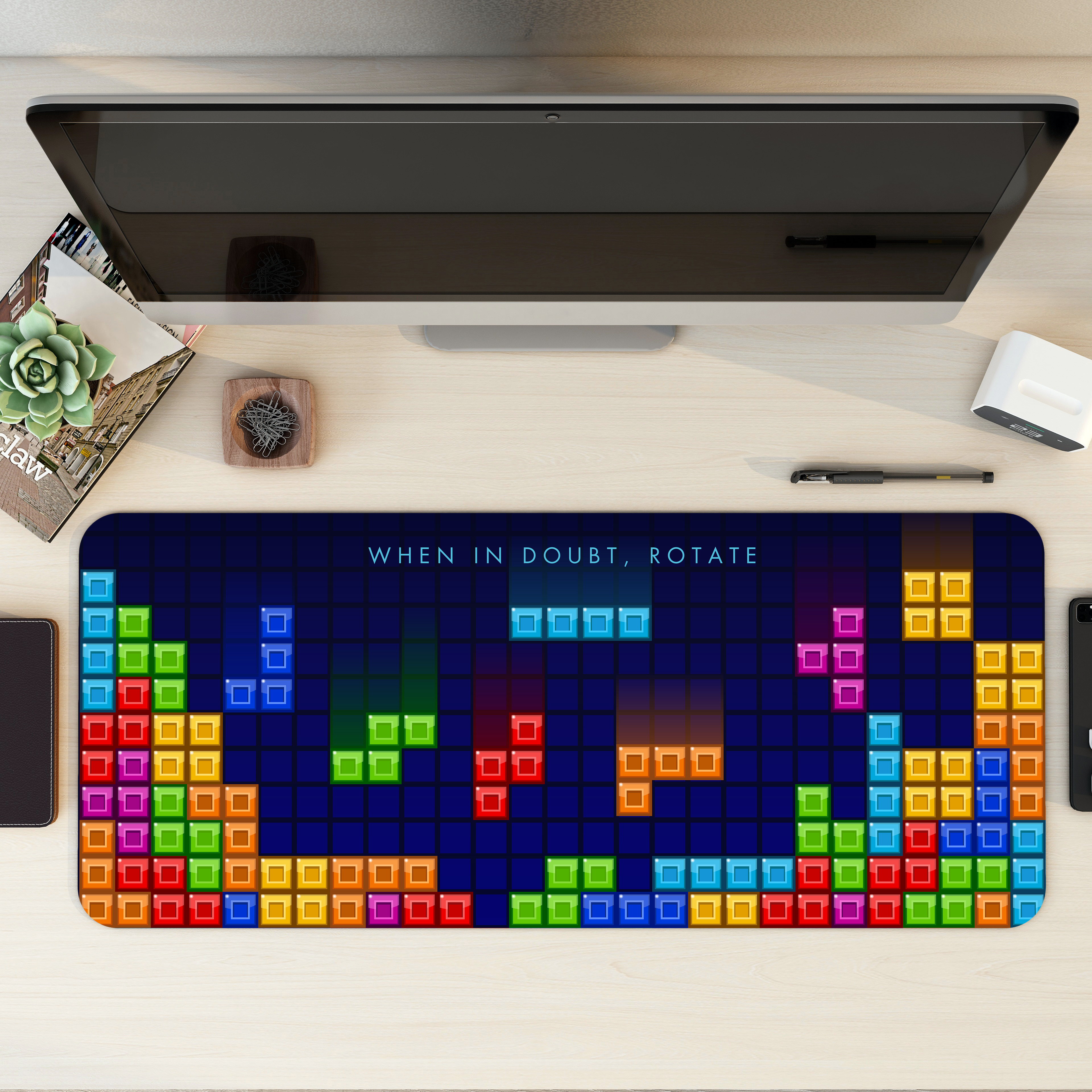 Tetris Game Desk Mat | Desk Pad | Mouse Pad