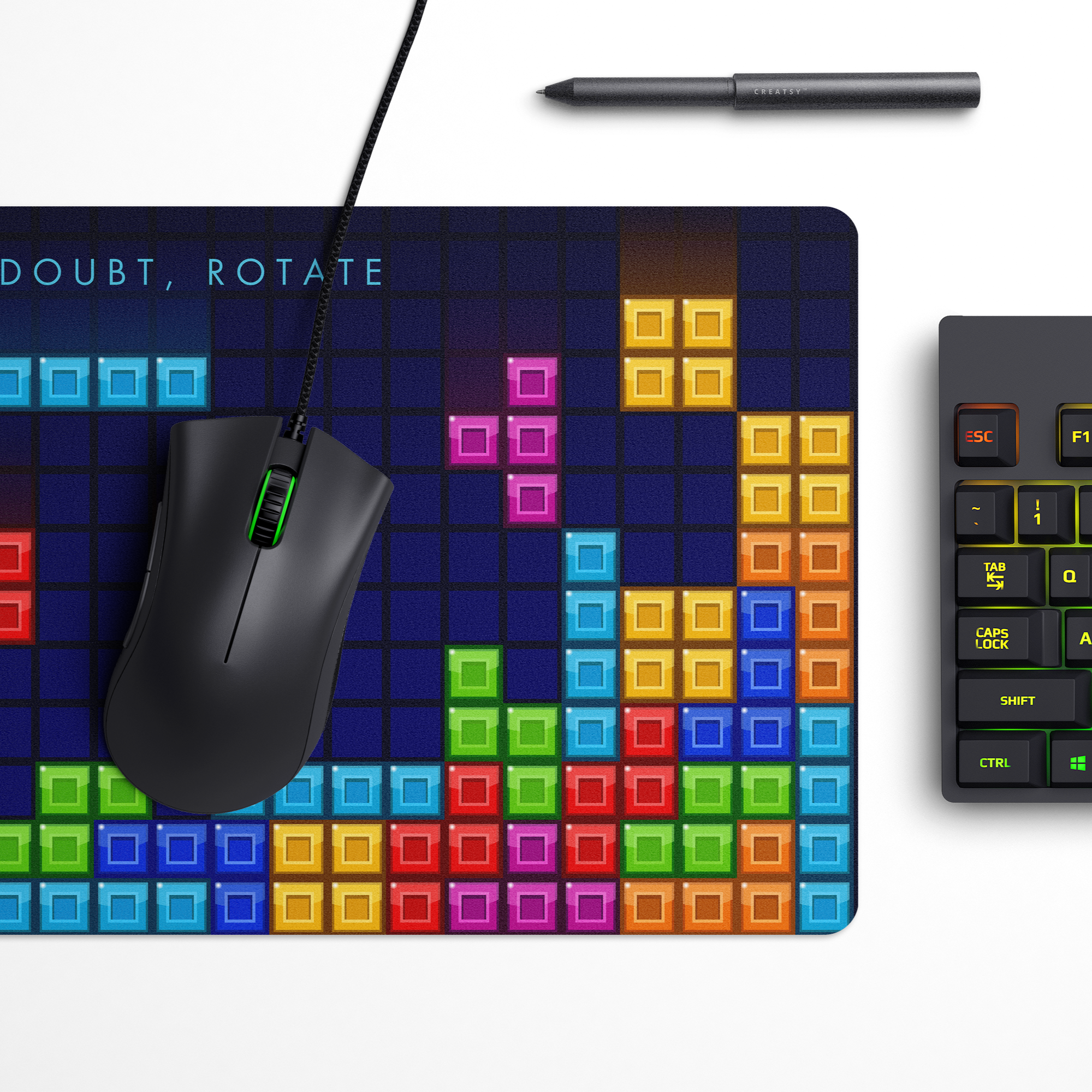 Tetris Game Desk Mat | Desk Pad | Mouse Pad