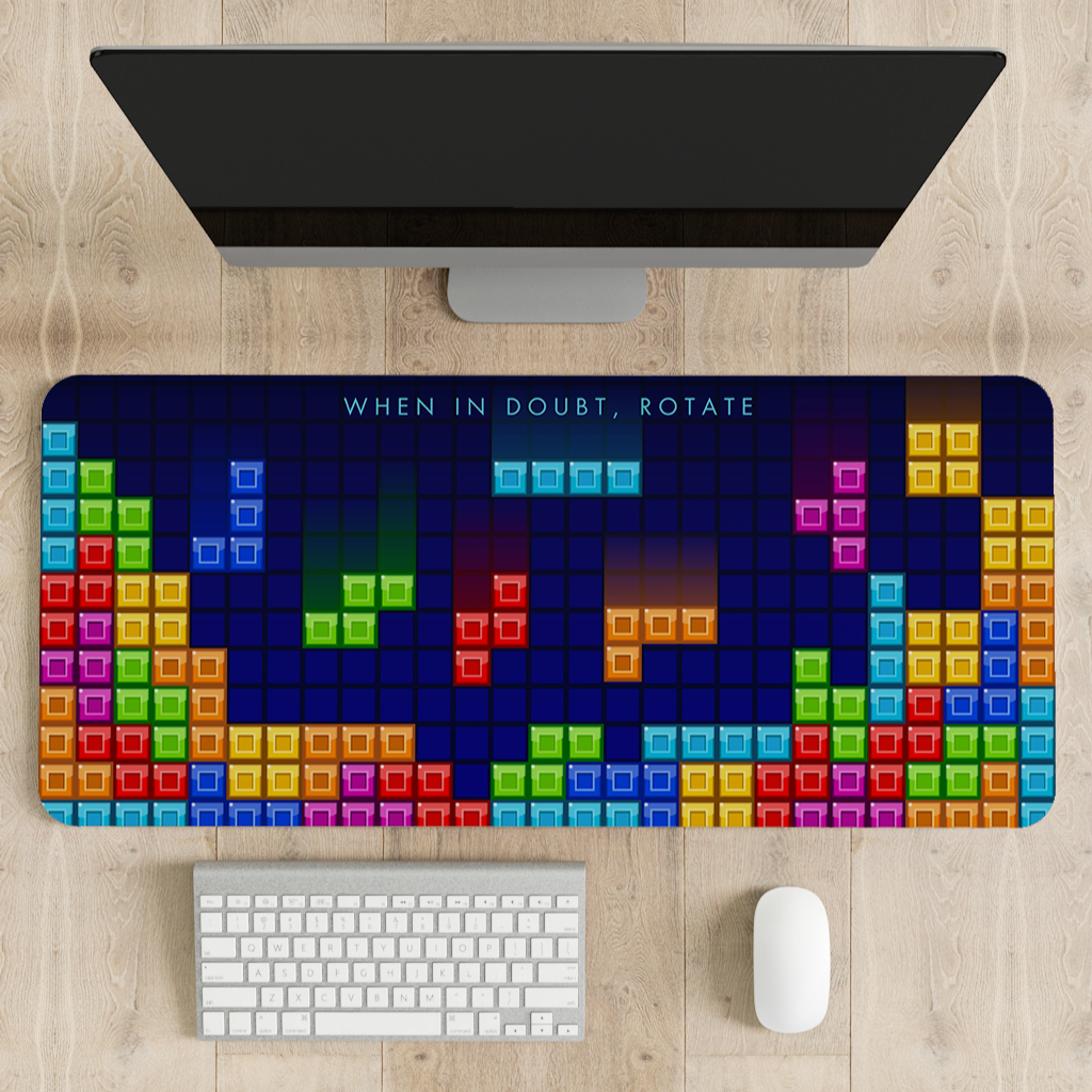 Tetris Game Desk Mat | Desk Pad | Mouse Pad