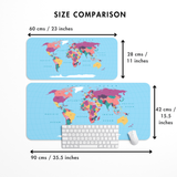 World Map Desk Mat | Desk Pad | Mouse Pad