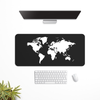 World Map Dark Desk Mat | Desk Pad | Mouse Pad