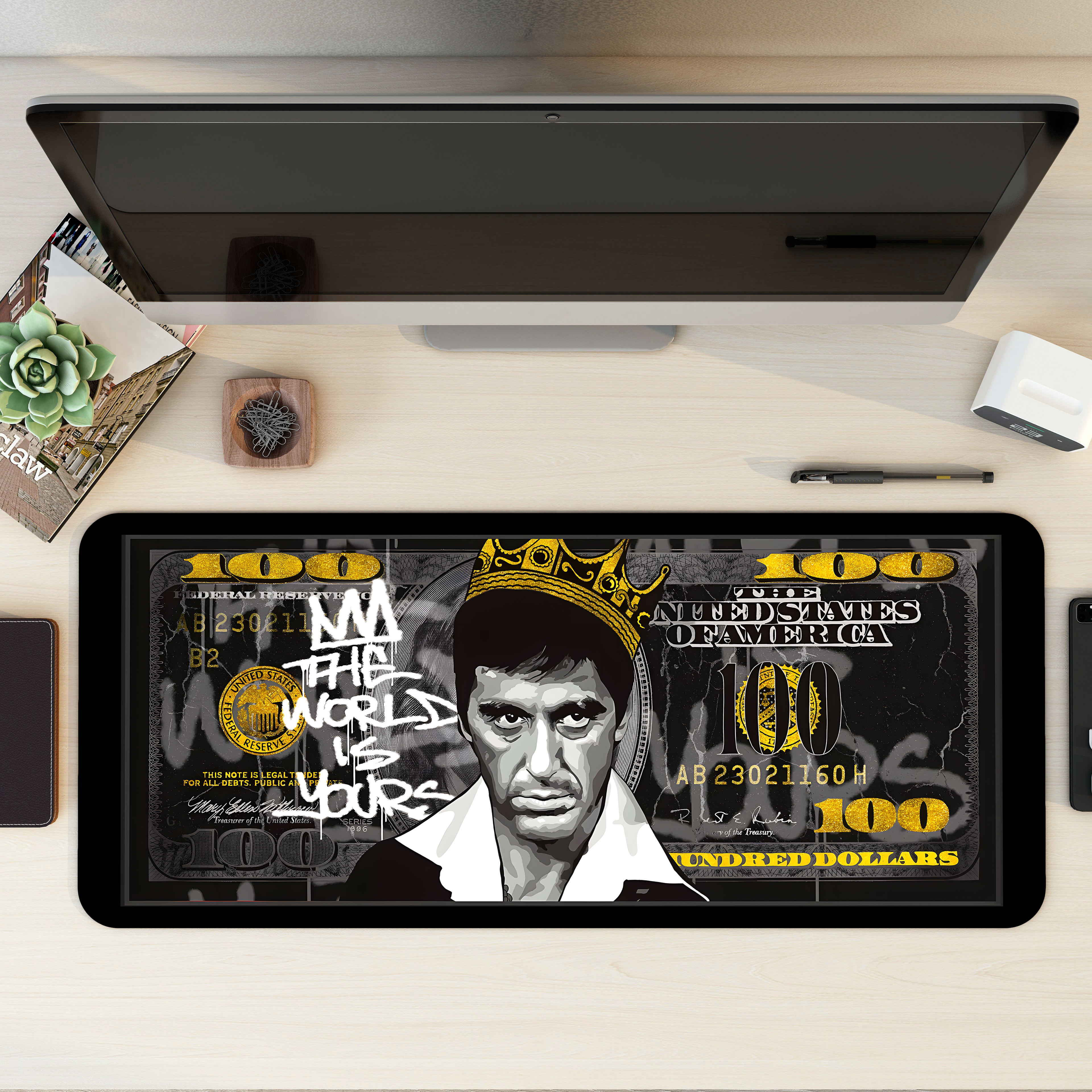 Tony the world is yours Desk Mat | Desk Pad | Mouse Pad