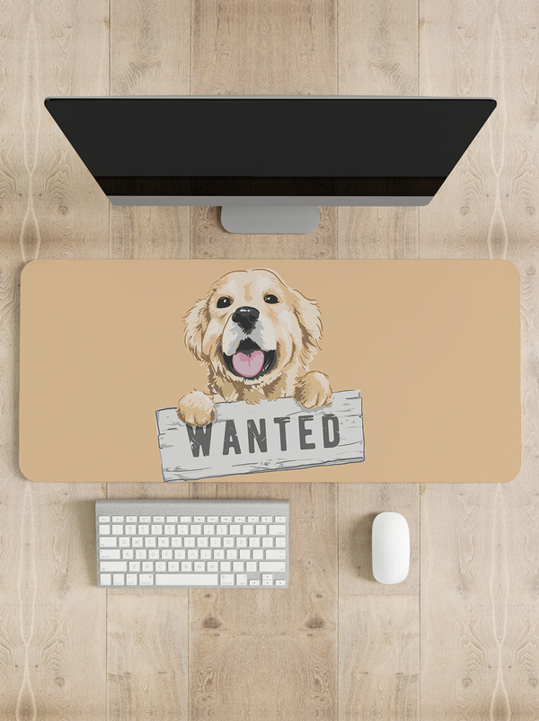 Cute Dog wanted Desk Mat | Desk Pad | Mouse Pad