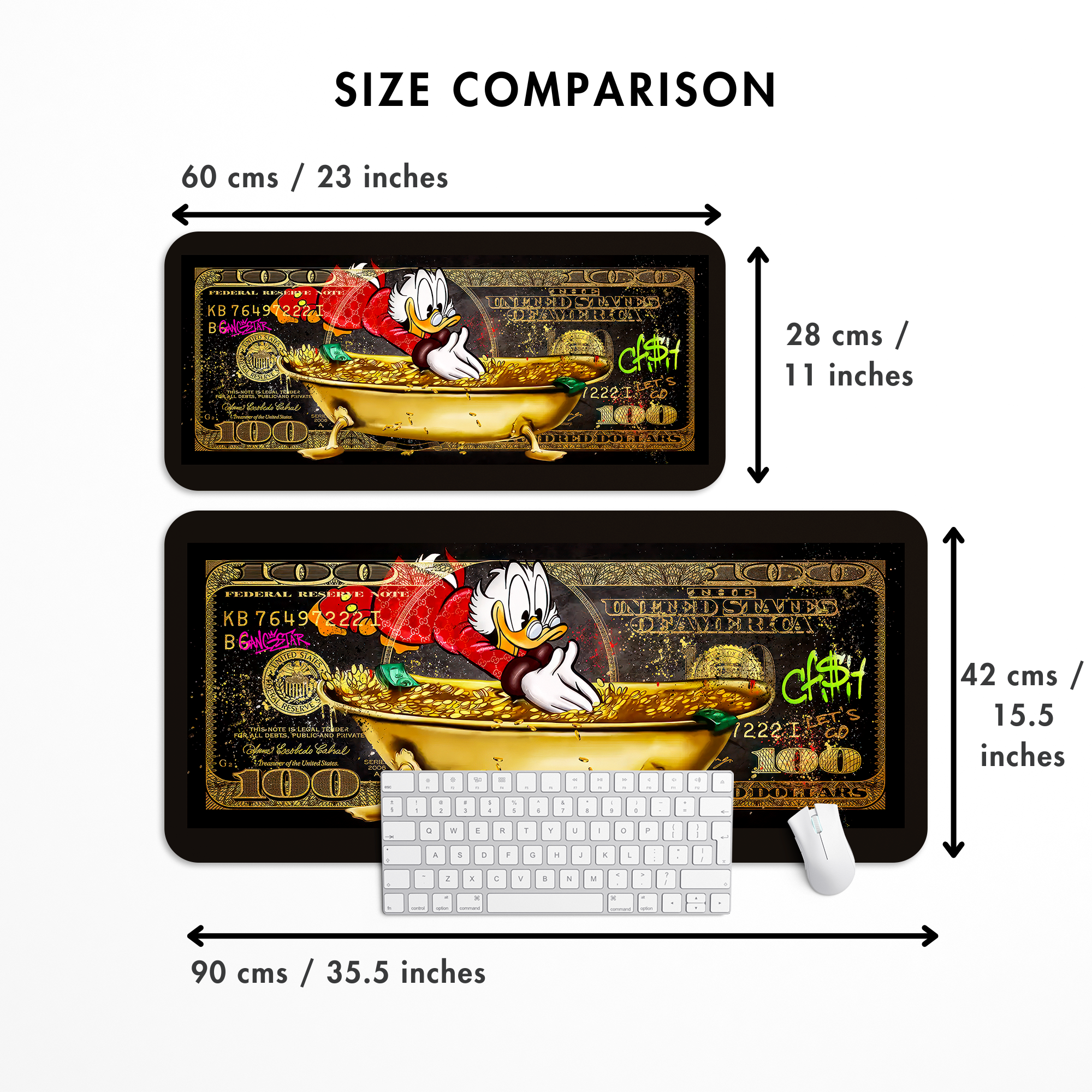 Dollar Bill Dive Desk Mat | Desk Pad | Mouse Pad