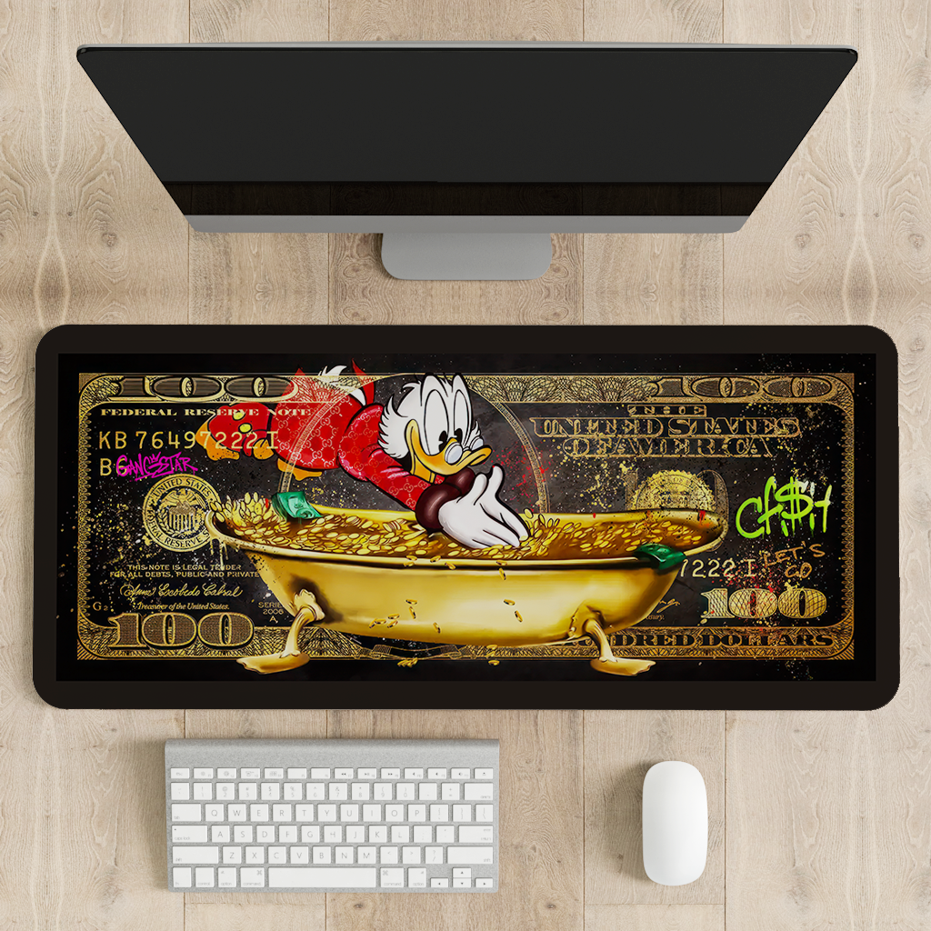 Dollar Bill Dive Desk Mat | Desk Pad | Mouse Pad