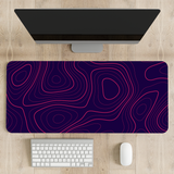 Crimson Pulse Topography Desk Mat | Desk Pad | Mouse Pad