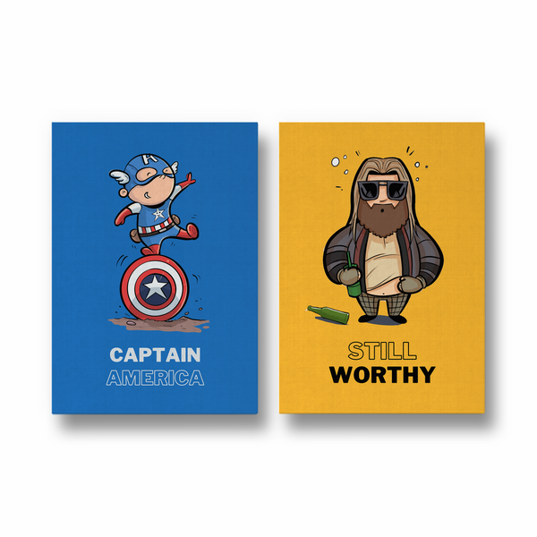 Captain America & Thor Set of 2 Posters