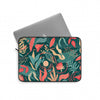 Teal floral Laptop Sleeve (Macbook, HP, Lenovo, Asus, Others)