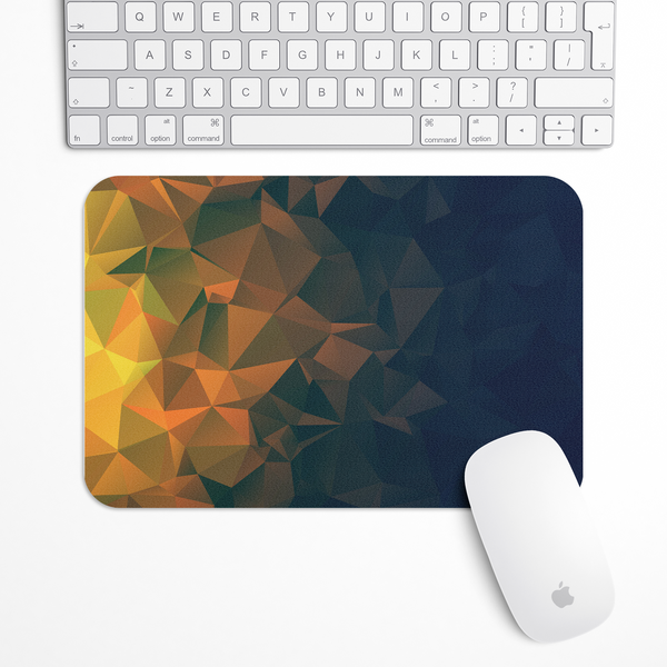 Yellow Abstract Pattern Gaming Mouse Pad