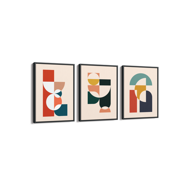 Set of 3 Geometric Modern Wall Art