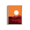 Red Desert Landscape Modern Wall Art