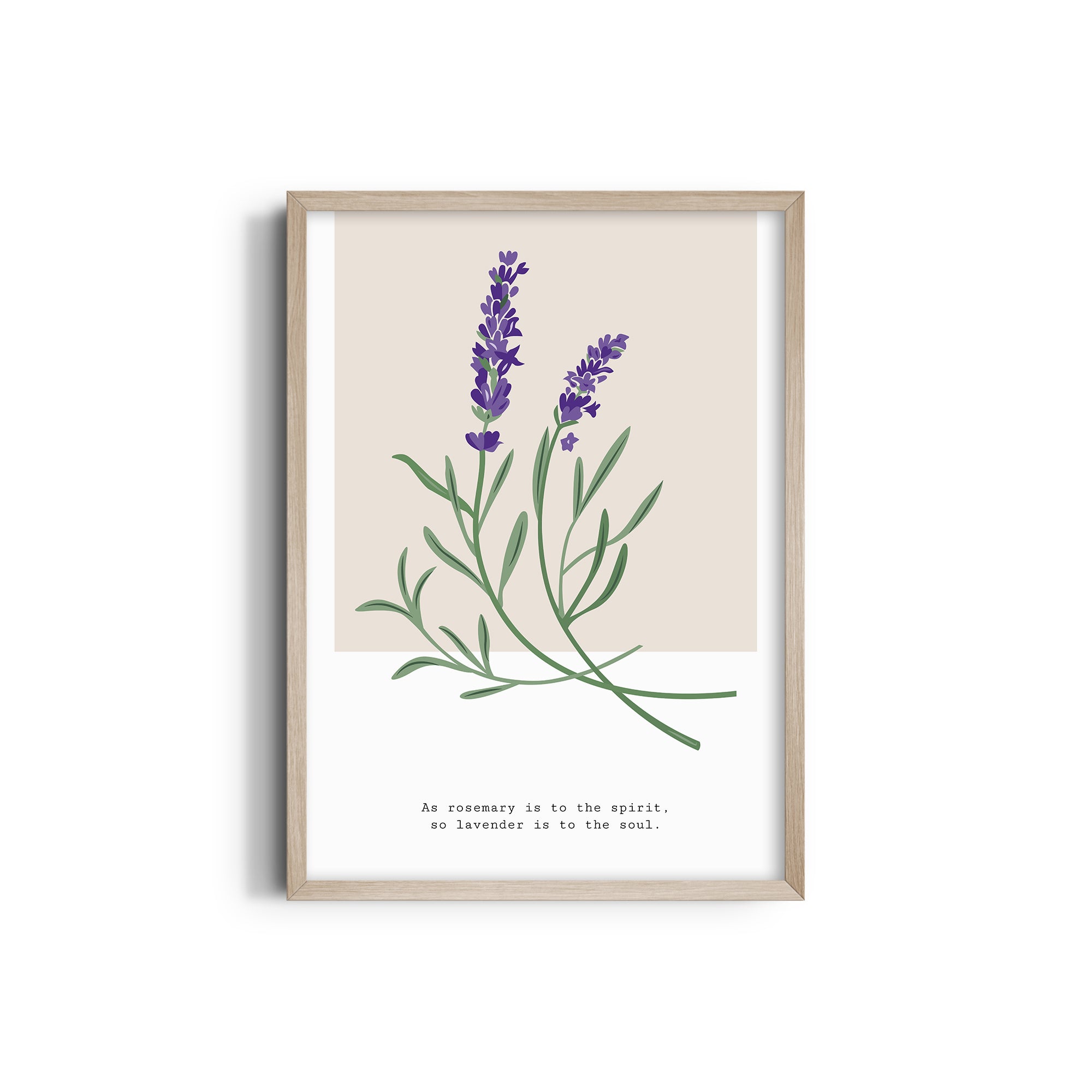 Lavender Botanical Modern Wall Art