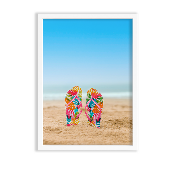 Beach Slippers Premium Wall Art