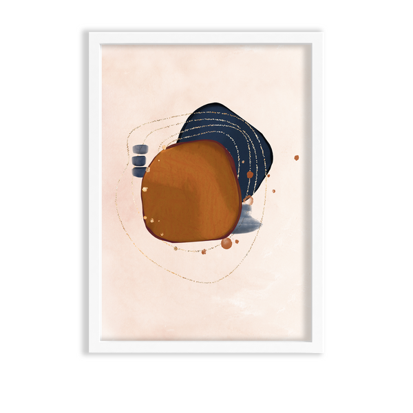 Purulent Azure Abstract Modern Wall Art