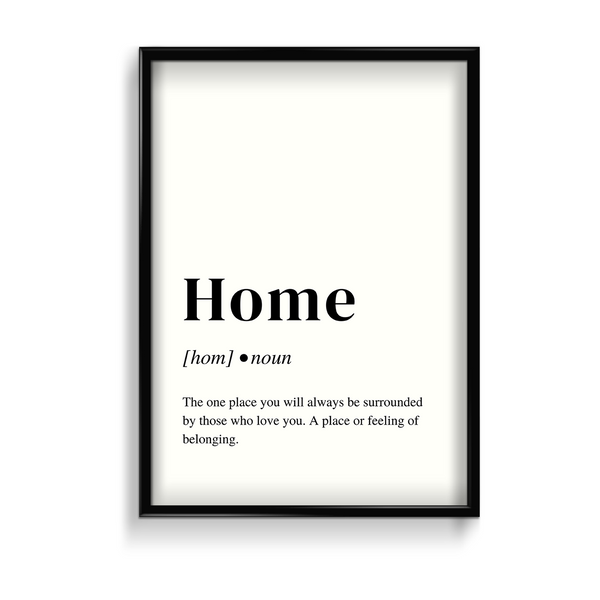 Home Definition Style Wall Art