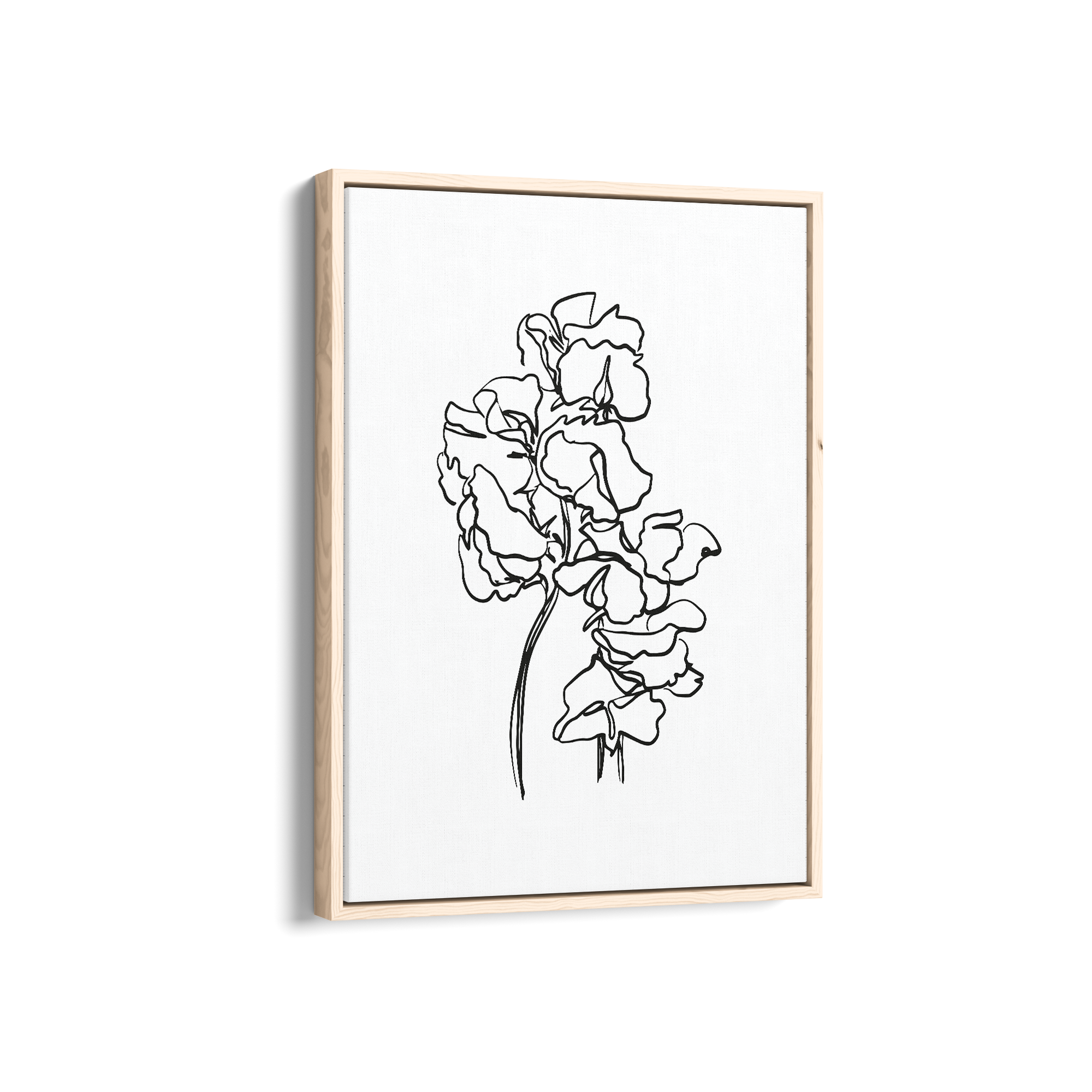 Monochrome Blossom Dancing Wall Art