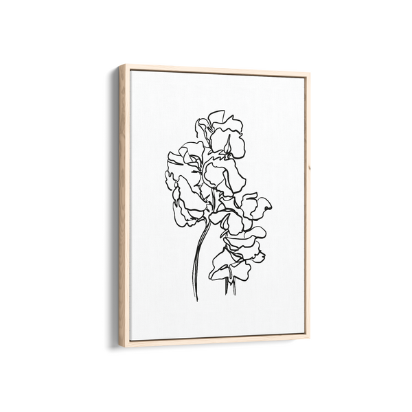 Monochrome Blossom Dancing Wall Art