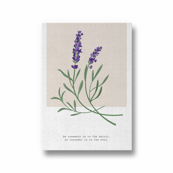 Lavender Botanical Modern Wall Art