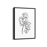 Monochrome Blossom Dancing Wall Art