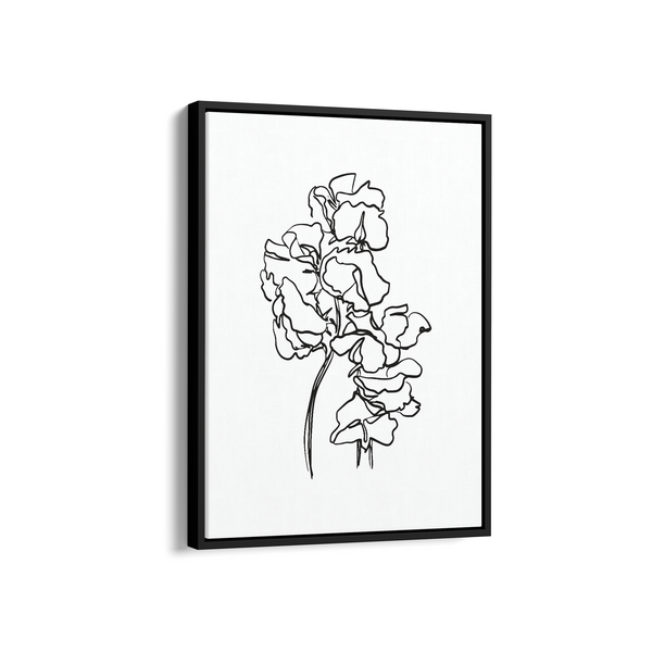 Monochrome Blossom Dancing Wall Art