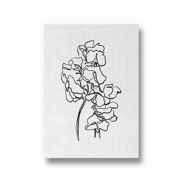 Monochrome Blossom Dancing Wall Art