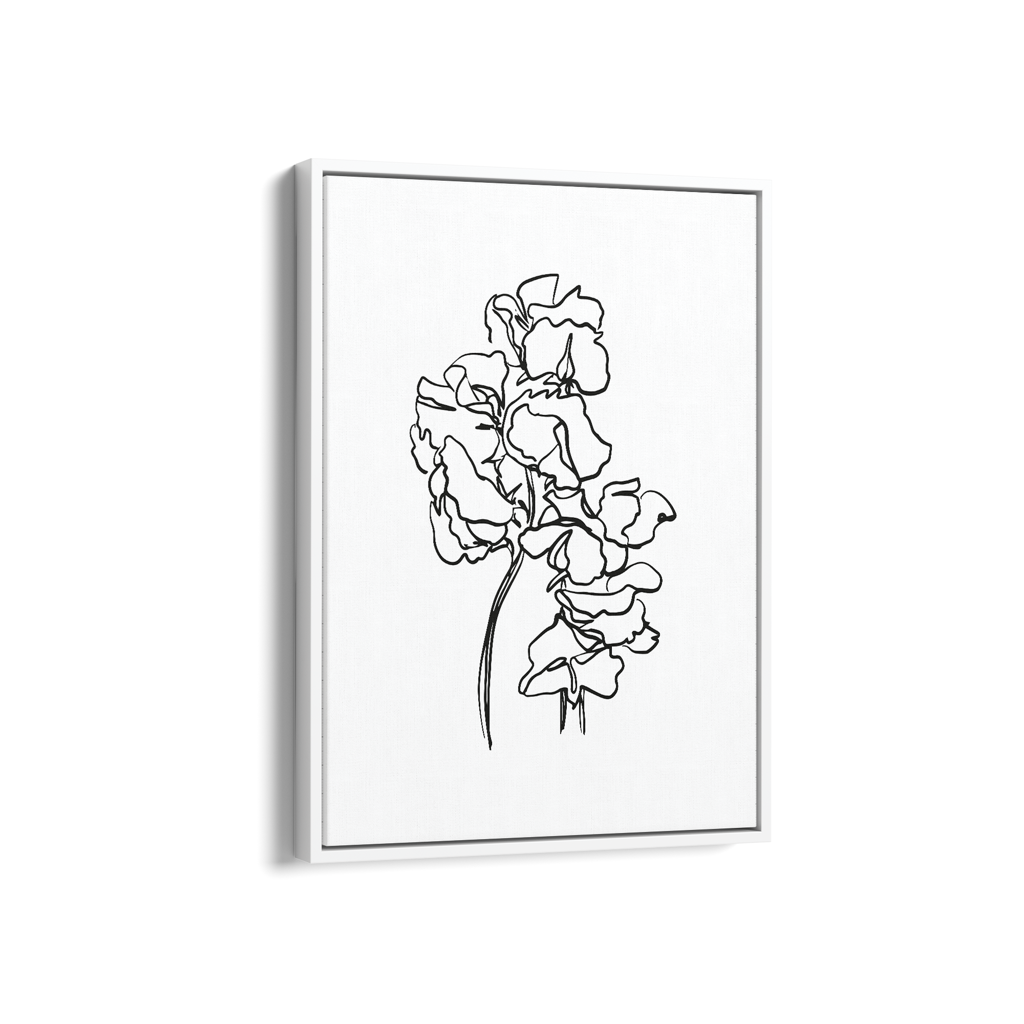 Monochrome Blossom Dancing Wall Art