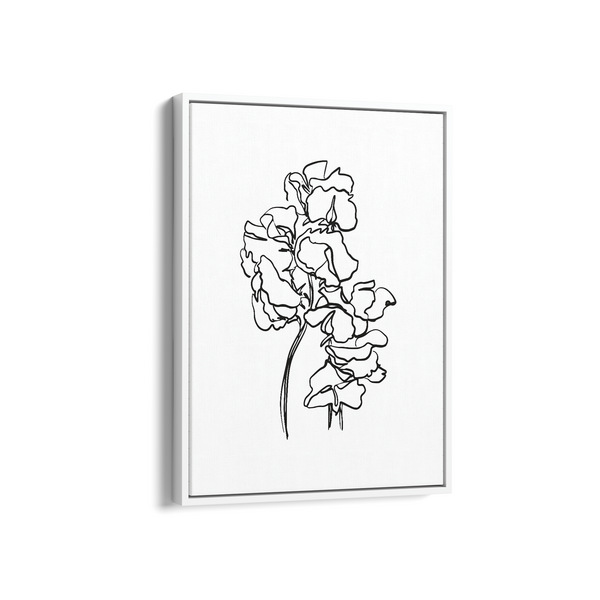 Monochrome Blossom Dancing Wall Art